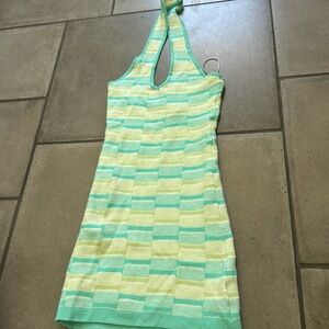 Cotton candy LA mini knit dress halter